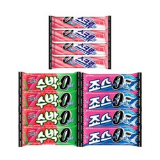 수박바 0칼로리 x4개+스크류바 0칼로리 x4개+죠스바 0칼로리 x4개