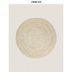 Zara Home 자라 홈 라운드 보더 러그 44655029052