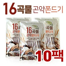 곤약쫀드기 16곡물 쫀디기 영양간식 다이어트 간식. 사은품(홍삼건빵), 10팩