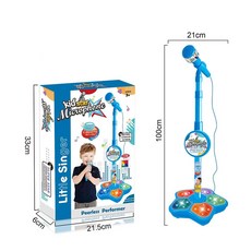마이크 스탠드 노래방 음악 악기 두뇌 훈련 교육용, 1.Blue, 1개