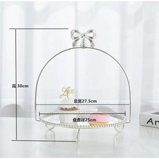 유럽 금속 케이크 스탠드 디저트 디스플레이 실버 애프터눈 티, 1개