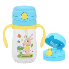 굴리굴리 빨대물통 [원터치 양손빨대 350ml-PM129] [M0753], 혼합색상, 1개 굴리굴리-M0753, free