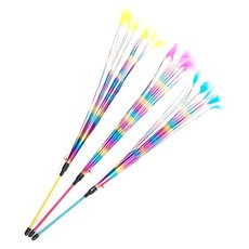 Titipet 貓彩虹羽毛釣竿玩具 3 件套, 1組, 隨機出貨