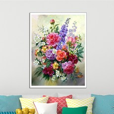 보석십자수꽃다발