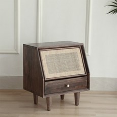 케인협탁 라탄협탁 침대옆선반 케인가구 라틴서랍장, H 블랙 호두 색