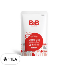 비앤비 젖병세정제 리필, 400ml, 11개