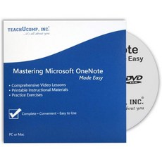 TECHUCOMP Microsoft OneNote 2016 DVDROM 과정 및 PDF 매뉴얼용 비디오 교육 튜토리얼, TECHUCOMP Microsoft OneNote 20