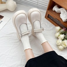 리본스커트나비넥타이미니구두여성소프트밑창배합