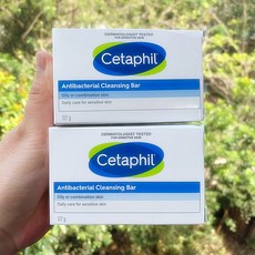 Cetaphil Antibacterial Bar 세타필 안티박테리얼 클렌징 비누 127gx2개,