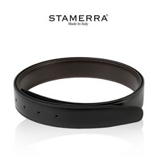  스타메라 이태리 벨트 32mm 솔리드 블랙/브라운 양면 가죽띠 