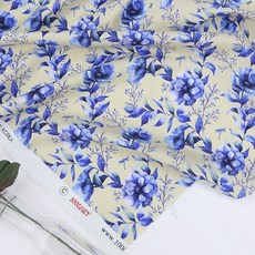 원단킹 DTP 면20수]조지아 블루플라워(d0081)