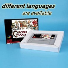 크로노 트리거 기능 저장 게임 카드 EUR PAL ver SNES 콘솔용 영어 스페인어 프랑스어 독일어 16 비트, 6) Spanish game withBox