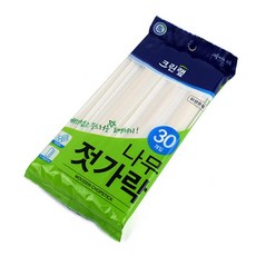 크린랲 나무 젓가락 30개입 일회용젓가락 위생 저분 식기 도시락 캠핑 야외 피크닉 배달, 1개
