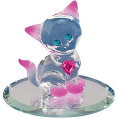 Glass Baron 고양이 크리스탈 유리 남작 키티 하트 피규어 Q1699977, 1개