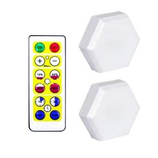 양자측정기 양자분석측정기 LED 벌집 조명 양자 육각 빛 배터리 전원 터치원격 제어 DIY 기하학적 장식 벽 램프 홈 침실, 2 Lamp 1 Controller+White(6000, 1개