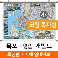 지도코리아 (사은품) 목포 영암 개발도 110*79cm 코팅 족자 소형