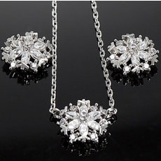 눈꽃귀걸이목걸이세트