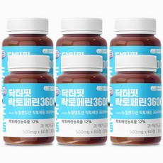 닥터핏 락토페린 식약처인증 HACCP 3600mg 이중코팅 60정, 30g, 6개