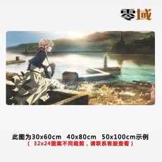 바이올렛에버가든 애니메이션 pc방 마우스패드 장패드 굿즈 고퀄리티 일러스트 맞춤제작, DDMU227 + 32x24x0.3cm