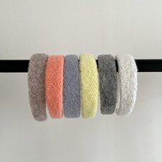 파스텔 뽀글이 퍼 헤어밴드 머리띠 6color