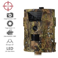 Suntekcam HT-001B 트레일 카메라 12MP 1080P 30pcs 적외선 LED 850nm 사냥 카메라 IP54 방수 120도 각도 야생 카메라, 중국