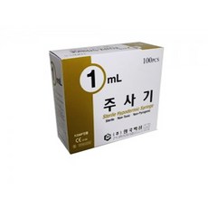 한국백신 일회용주사기 모음, 1개, 1cc 25G 5/8"" (100ea)