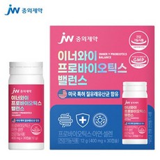 [중외제약] 이너와이 프로바이오틱스 밸런스 질유래유산균 400mg 30캡슐, 1개, 30정