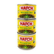 Hatch Farms Fire-roasted Diced Green Chiles Mild - Pack of 3 Hatch Farms 불에 구운 깍둑썰기한 그린 칠리 마일드 - 3개, 1개, 113g