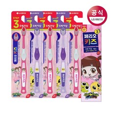 페리오 [페리오키즈]3단계 신비아파트칫솔 5입(색상랜덤)+신비아파트치약 1개(6세이상), 1세트