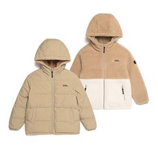 내셔널지오그래픽 키즈 NATIONAL GEOGRAPHIC KIDS N214KDW950 리머 플리스 리버시블 다운 점퍼 BEIGE 2