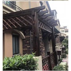 옥상 파고라 야외정자 정원 테라스 원두막 파걸러 4m, 탄화목재 3x4x3m 높이(11x11기둥)