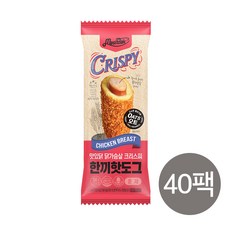 [랭킹닭컴] 맛있닭 닭가슴살 크리스피 한끼핫도그 3종 40팩 구성, 01_훈제 40팩