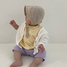 [아기옷]B레터가디건 여름 신생아옷 100일선물 아기외출복