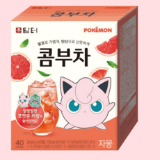 담터 포켓몬 콤부차 새콤한 자몽 가볍게 산뜻하게 5g 40개입 1개