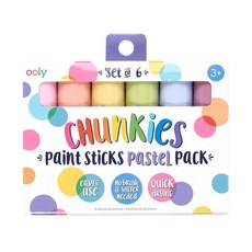 울리OOLY 청키 페인트스틱 6색 파스텔
