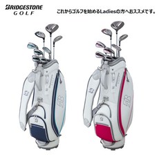 브리지스톤 BG-100L 골프채 여성용 풀세트 8개 캐디백 포함 BG100L, 카본L + 핑크