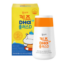 함소아 키즈 DHA 플러스D 비타민, 80개입, 3개