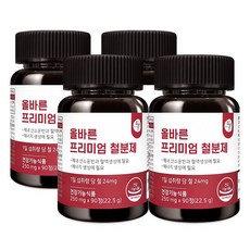 올바른 프리미엄 철분, 90정, 4개
