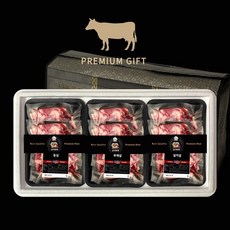 고기아찌 프리미엄 소고기 선물세트 900g 1200g [등심+부채살+살치살/+꽃갈비살]_최고급 프라임등급 숙성육 냉장육_설 추석 명절 미국산 구이용 소고기 설선물세트 냉장 소고기, 3구세트