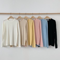 [6color] 라운드 텐션 긴팔 티셔츠