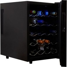 쿨라트론 6 보틀 와인 쿨러 블랙 열전기 냉장고 0.65 cu.ft. 16L 소형 주방용 프리스탠딩 와인셀러 레드 화이트 스파클링 보관소 아파트 콘도 RV, 20 Bottle