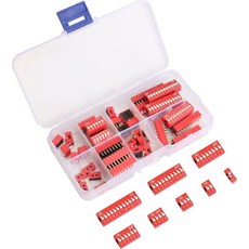 박스 1 2 3 4 6 8 10 12 위치의 더블 로우 딥 스위치 모듬 키트 오프 DIL 스위치에 장착 가능한 2.54mm PCB 회로 브레드보드 및 아두이노용 40pc