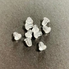 [1+1] 클러치 실리콘클러치 실리콘 뒷마개 투명 꽃 악세사리부자재 소 귀걸이 비즈공예재료 100쌍