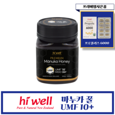 [헬시코어] 뉴질랜드 하이웰 마누카 꿀 UMF 10+ 250g 1개(프리미엄 사은품), 1개