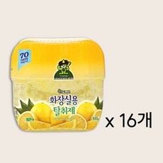산도깨비 화장실용 탈취제 레몬향, 300g, 16개