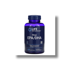 Life Extension 비타민E(디-알파 토코페롤) 2.7mcg EPA(에이코사펜타엔산) 720mg DHA(도코사헥사엔산) 480mg 소프트젤 120정, 1개 - 디에이알파