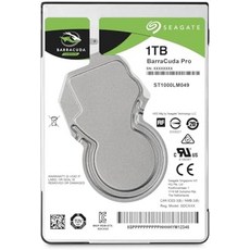 Seagate Barracuda Pro Performance 내장형 하드 드라이브 SATA HDD 1TB 7200RPM 6Gb/s 128MB 캐시 2.5인치(ST1000LM049, 기본 - st1000lm049