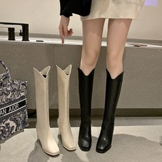 아이보리롱부츠