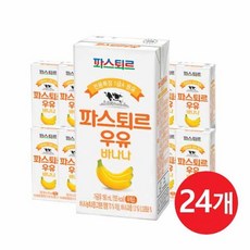파스퇴르 전용목장 1급A 원유 바나나우유, 190ml, 120개, 24개