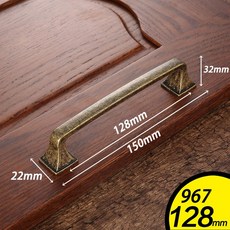 WV 아메리칸 앤티크 캐니넷 손잡이 캐비닛 당김 신발 빈티지 옷장 문 모던 싱글 홀 675 128mm, 1개
